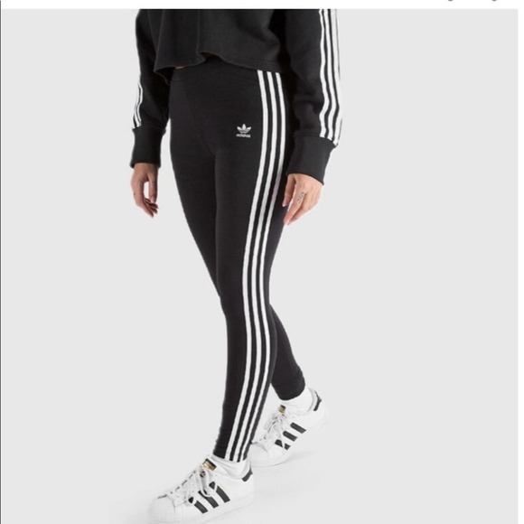 Adidas Orignals Adicolor Classics 3 Stripe Tight Leggings - Picture 1 of 10